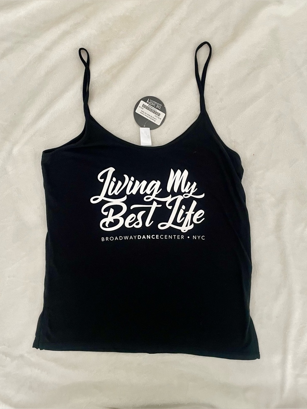 Broadway Dance Center NYC “Living My Best Life' Black dance Tank Top